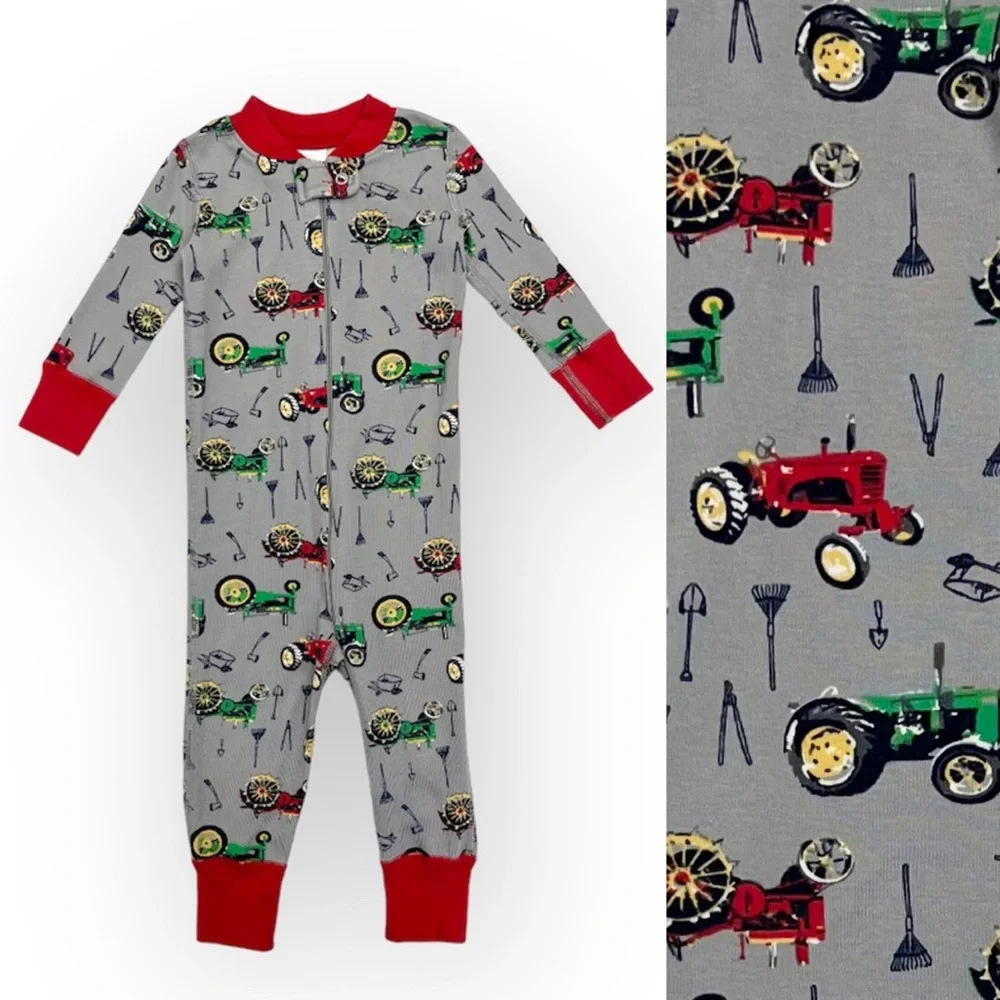 Hanna Andersson Farm Print Zip Sleeper 70 cm